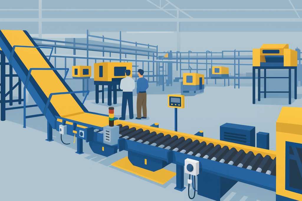 Enhance conveyor performance and reliability with ultrasonic distance sensing illustration